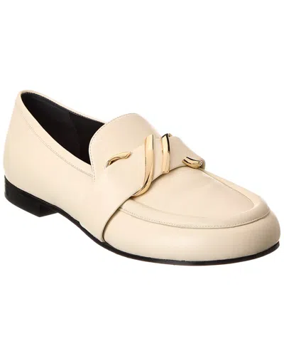 Proenza Schouler Monogram Plaque Leather Loafer In Neutral