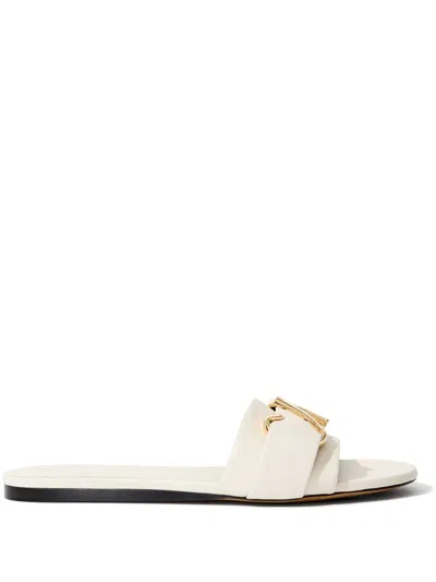 Proenza Schouler Monogram Slide Sandals In White
