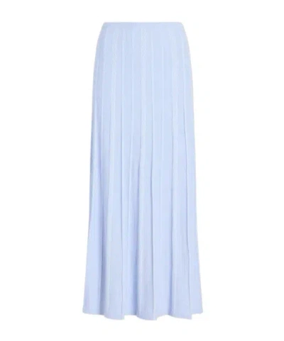 Proenza Schouler Morena Textured Knit Maxi Skirt In Blue