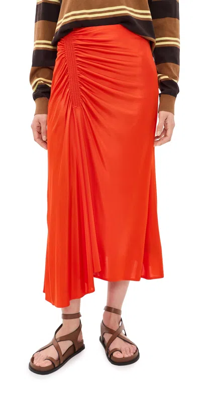 Proenza Schouler Naia Skirt Tangerine In Red