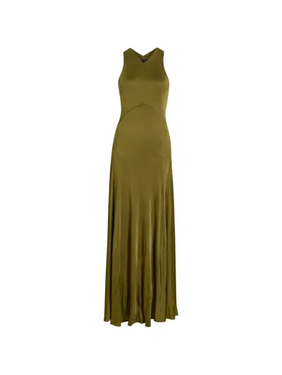 Proenza Schouler Naia V-neck Maxi Dress In Green