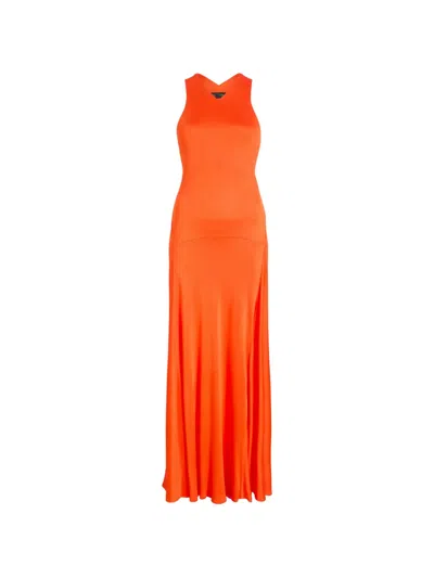 Proenza Schouler Naia Satin-jersey Maxi Dress In Orange