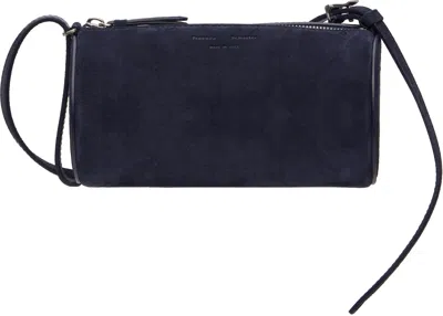 Proenza Schouler Navy Crossbody Silo Suede Bag In Blue