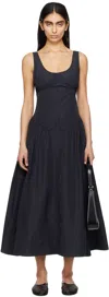 Proenza Schouler Navy  White Label Kendall Midi Dress In Navy