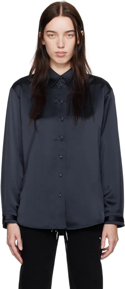 Proenza Schouler Navy  White Label Raven Shirt In 415 Ink