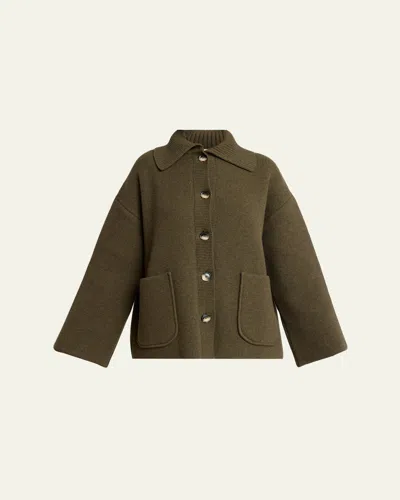 Proenza Schouler Nelly Merino Wool Jacket In Green
