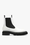PROENZA SCHOULER NEW LUG SOLE CHELSEA BOOT WHITE & BLACK