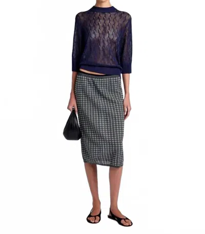 Proenza Schouler Nicola Knit Sweater In Dark Ink In Blue