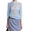 Proenza Schouler Nicola Knit Sweater In Light Oxford In Blue