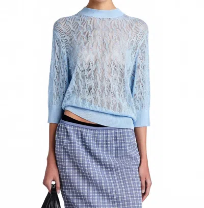 Proenza Schouler Nicola Knit Sweater In Light Oxford In Blue