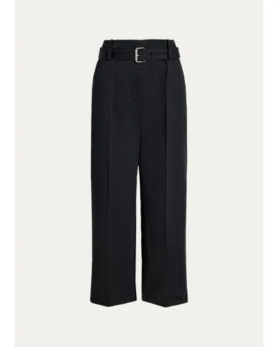 Proenza Schouler Nila Belted Cotton Pants In Black