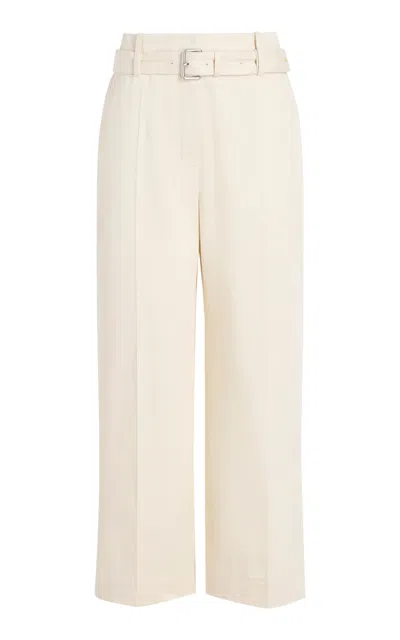 Proenza Schouler Nila Belted Cotton-drill Pants In White