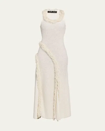 Proenza Schouler Nilo Textured Wool Long Sleeveless Dress In Off White