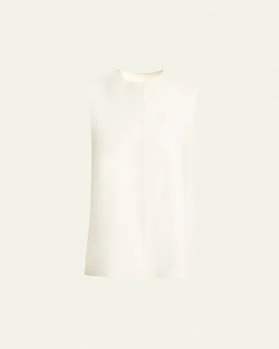 Proenza Schouler Noa Backless Buckled Textured Leather Top In Ivory