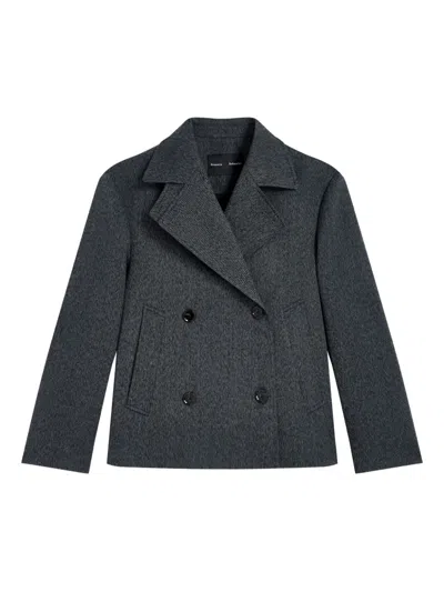 Proenza Schouler Nola Double-breasted Blazer In Gray