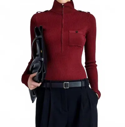 PROENZA SCHOULER NORAH TOP IN DARK RED