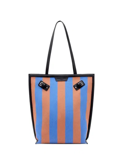 Proenza Schouler North South Days Striped Canvas Tote Bag In Pink