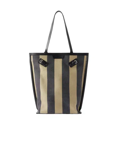 Proenza Schouler North South Days Striped Leather-trimmed Canvas Tote In Pink