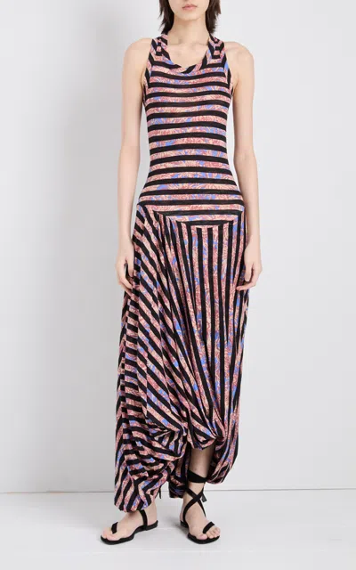 Proenza Schouler Nour Cotton Maxi Dress In Multi