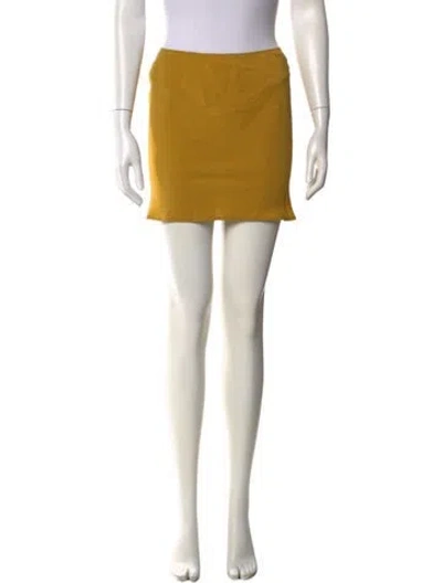 Pre-owned Proenza Schouler Nylon Mini Skirt In Yellow