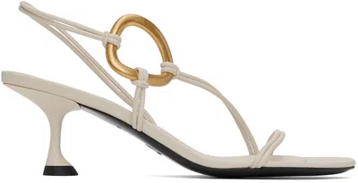 Proenza Schouler Off-white Hoop Slingback Heeled Sandals In 20002 Nat