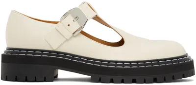 Proenza Schouler Off-white Mary Jane Oxfords In 100 White