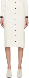 Proenza Schouler Off-white  White Label Button Midi Skirt In Cream