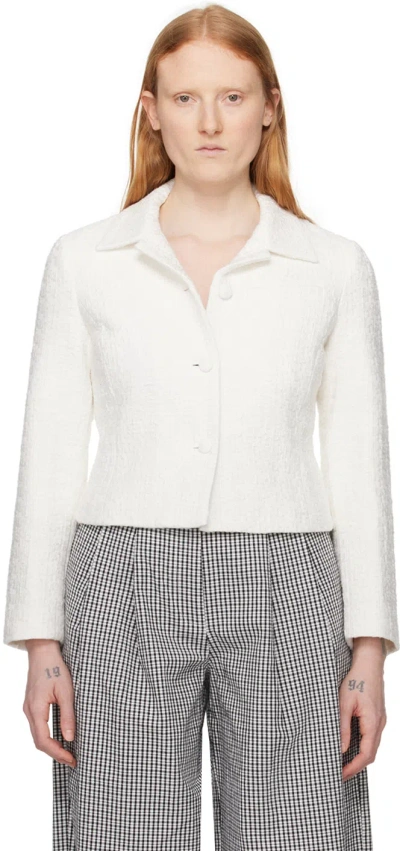 Proenza Schouler Off-white  White Label Quinn Jacket In 103 Ivory