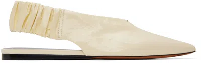 Proenza Schouler Spike Slingback Flat Shoes In 101 Natural
