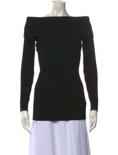 Pre-owned Proenza Schouler Off-the-shoulder Sweater In Black