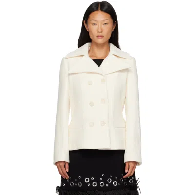 Proenza Schouler Romane Double-breasted Wool-blend Jacket In Neutral