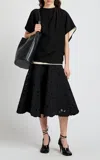 Proenza Schouler Olene Anglaise Midi Skirt In Black