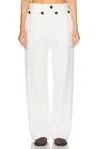 Proenza Schouler Oliver Pant In Wool Gabardine In Off White