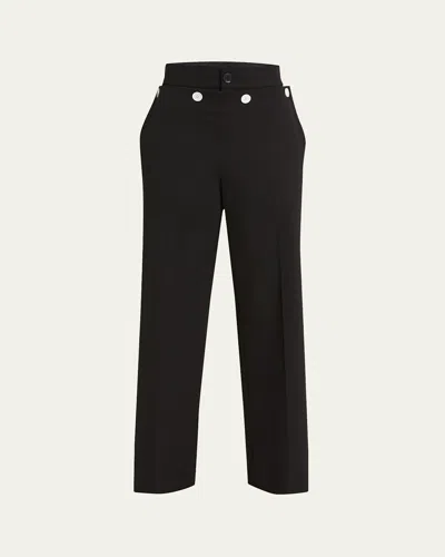 Proenza Schouler Oliver Sailor Wool Gabardine Pants In Black