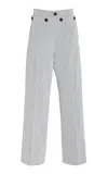 Proenza Schouler Oliver Technical Herringbone Pants In Grey