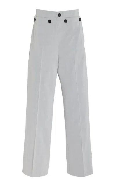 Proenza Schouler Oliver Technical Herringbone Pants In Grey
