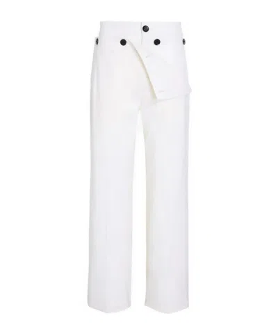Proenza Schouler Oliver Pant In Wool Gabardine In White