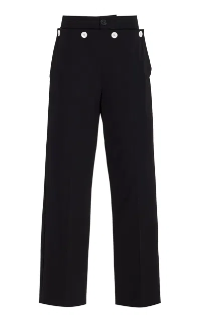 Proenza Schouler Oliver Wool Gabardine Pants In Black