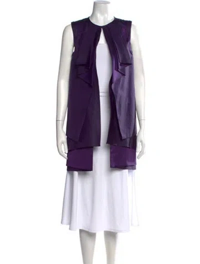 Pre-owned Proenza Schouler Open Front Sweater In Purple