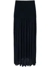 Proenza Schouler Paige Pleated Crepe Chiffon Skirt In Black In Black