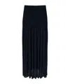 Proenza Schouler Paige Pleated Crepe Chiffon Skirt In Black In Black