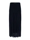 Proenza Schouler Paige Pleated Crepe Chiffon Skirt In Black In Black