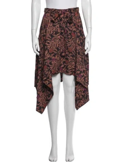Pre-owned Proenza Schouler Paisley Print Mini Skirt In Black