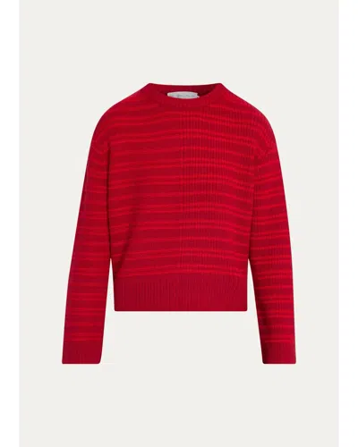 Proenza Schouler Pandora Striped Wool-blend Sweater In Red
