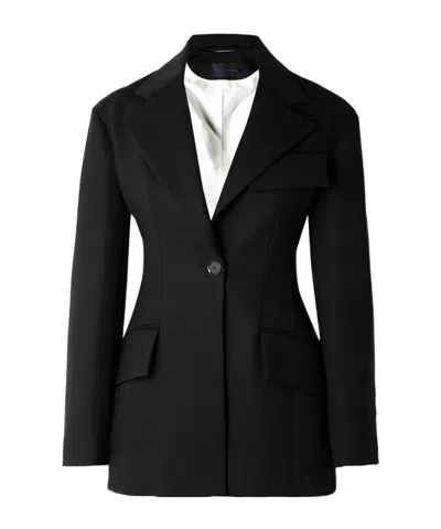 Proenza Schouler Paneled Wool-blend Blazer In Black