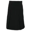 Proenza Schouler Panelled Midi A-line Skirt In Black Wool In Black