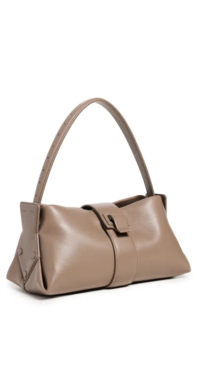 Proenza Schouler Park Leather Shoulder Bag In Dark Taupe