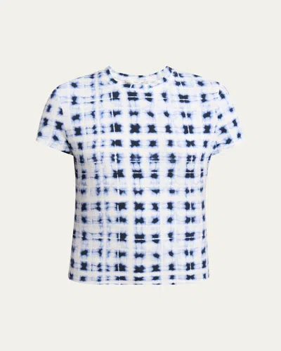 Proenza Schouler Parson Crewneck Jersey Tee In Indigo Multi