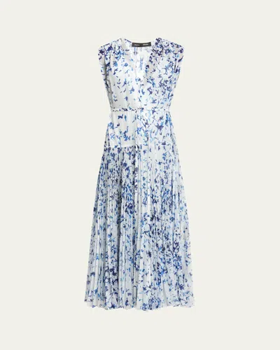 PROENZA SCHOULER PAT PRINTED CRINKLE CHIFFON DRESS