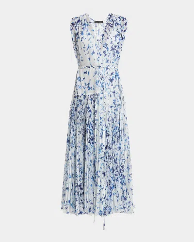 PROENZA SCHOULER PAT PRINTED CRINKLE CHIFFON DRESS